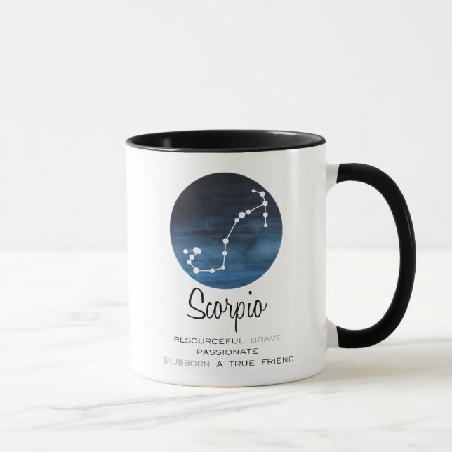 Mug Scorpio Sign, Constellation, café Zodiac (Droite)