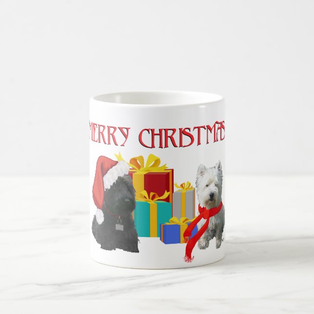 Mug Scottie et Westie Joyeux Noël (Centre)