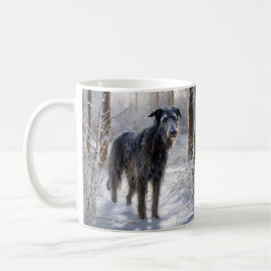 Mug Scottish Deerhound Laissez-le neiger Noël