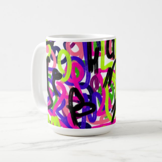 Mug Scribbles en couleurs (Devant gauche)
