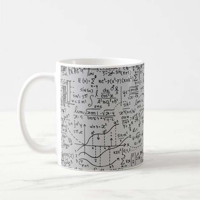 Mug scribbles mathématiques (Gauche)