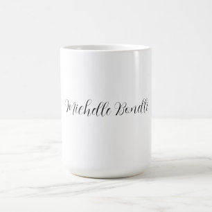 Mug Script classique élégant Ajouter votre nom Plain