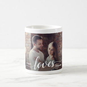 Mug Script d'amour photo Couples personnalisés