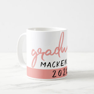 Mug Script de corail Lettres à la main avec année