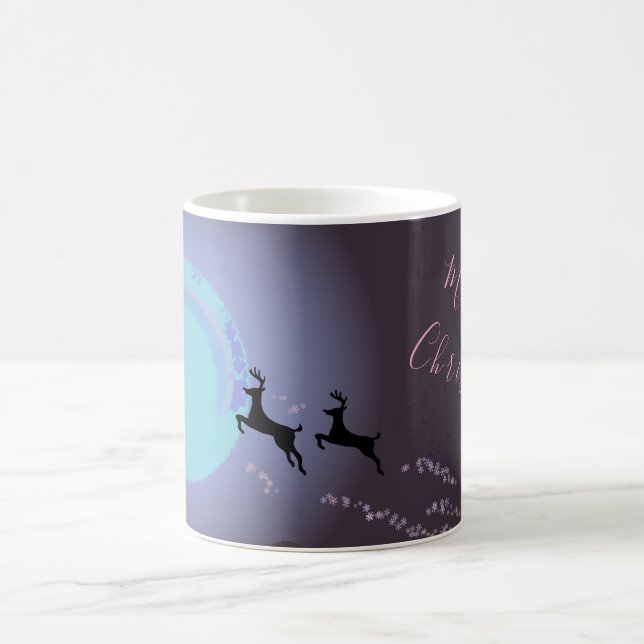 Mug Script de dessin de la nuit de Noël des cerfs magi (Centre)