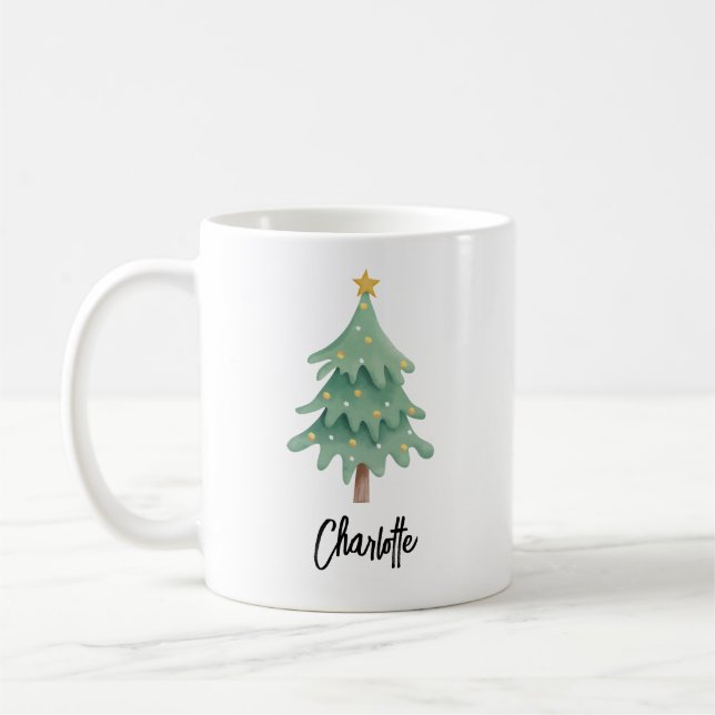 Mug Script de Noël personnalisé (Gauche)