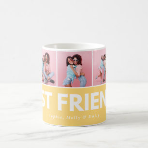 Mug Script girly multi photo moderne à la mode meilleu
