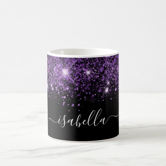 Mug Script glam de nom de parties scintillant violet n (Centre)