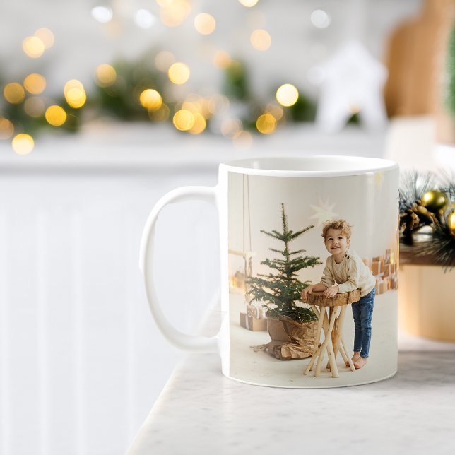 Mug Script Joyeux Noël Grand-parent Moderne (Grandparent Merry Christmas Script Modern Coffee Mug)