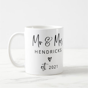 Mug Script moderne  M. et Mme Mariage Créée