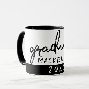 Mug Script noir diplômé   Classic Keepsaké avec année