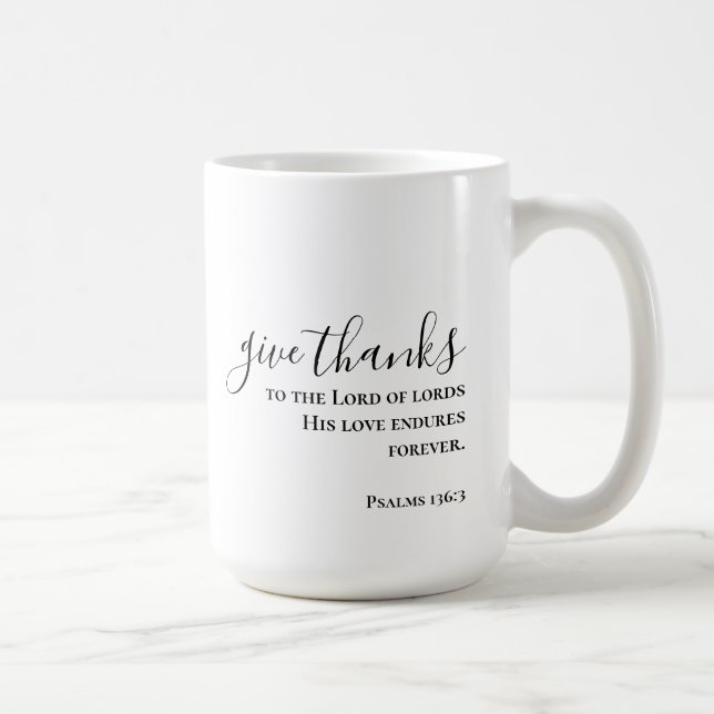 Mug Script personnalisé personnalisé Donner Merci Chri (Droite)