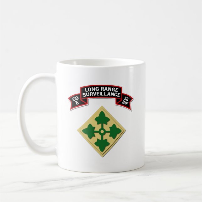 Mug Scroll de SSI - E Co 58e infanterie (Ranger) (Gauche)
