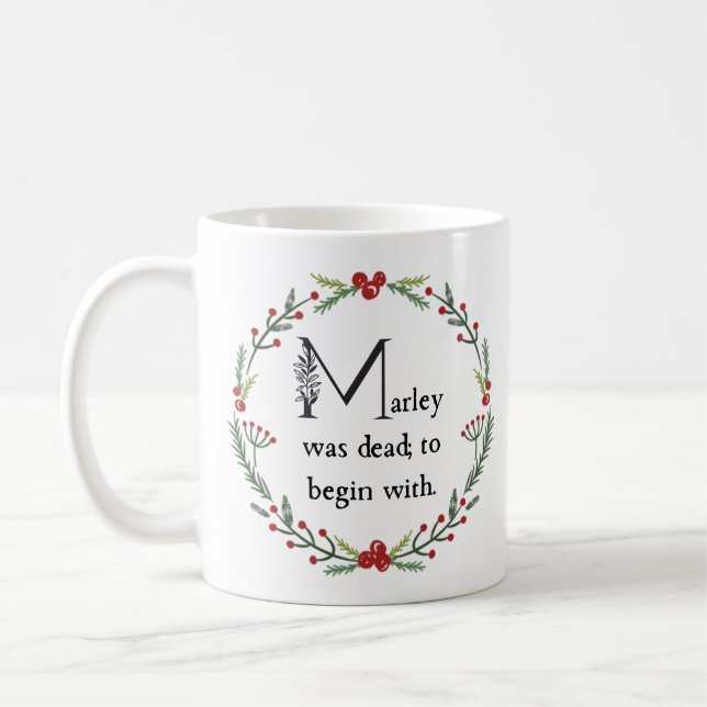 Mug Scrooge Jacob Marley Dickens Un Carol De Noël (Gauche)