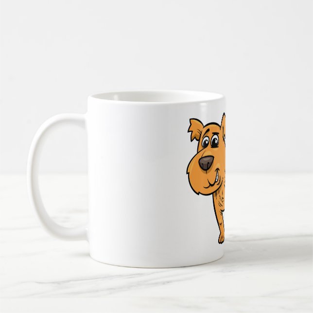 Mug Scruffy Orange Puppy Dog (Gauche)