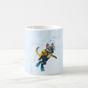 Mug Scuba Cat plonge sous l'eau