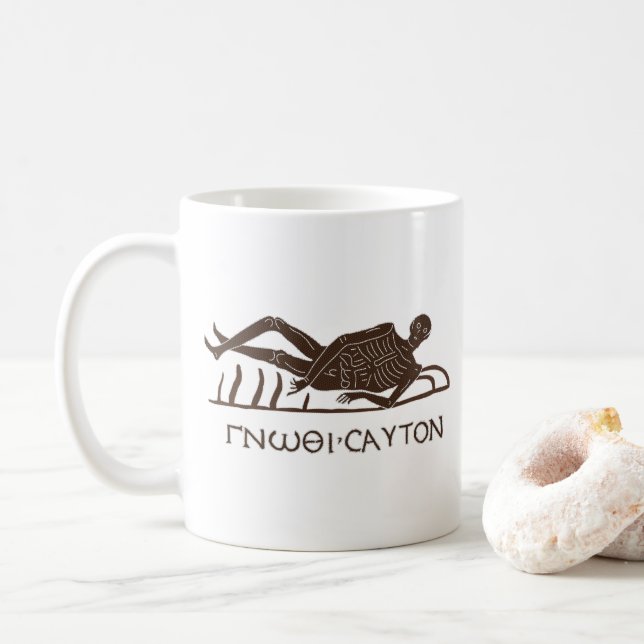 Mug Se connaître Memento Mori Mosaic (Avec donut)