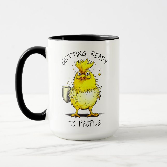 Mug Se préparer aux personnes | Citation de café amusa (Gauche)