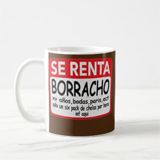 Mug Se Renta Borracho Mens Graphic Funny Espagnol