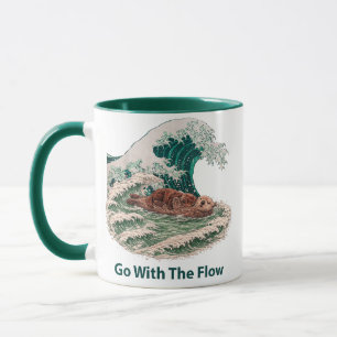 Mug Sea Otter Coffee - Allez avec la vague géante 