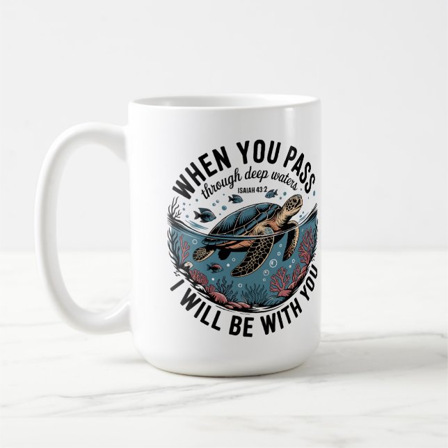 Mug Sea Turtle Ocean Christian (Gauche)