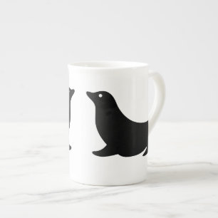 Mug - Seal silhouette Prozellantasse