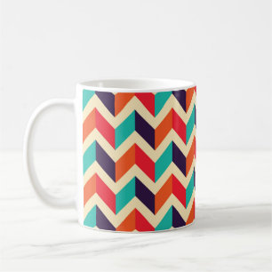 Mug Seamless geometric pattern with zigzags background