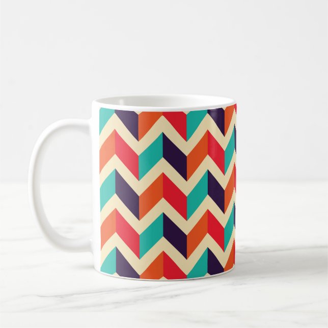 Mug Seamless geometric pattern with zigzags background (Gauche)