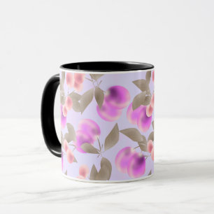 Mug Seamless light plum fruits purple berries cherry p