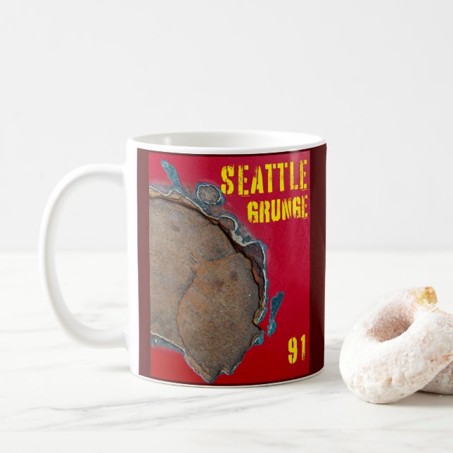 Mug Seattle Grunge Music 1991 (Avec donut)