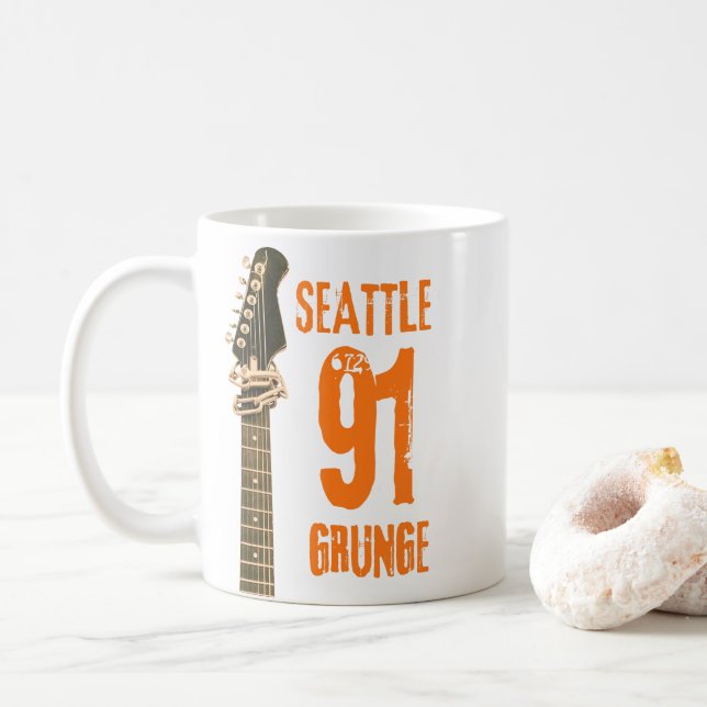 Mug Seattle Grunge Music 1991 (Avec donut)