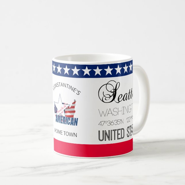 Mug Seattle, Washington, États-Unis (Devant droit)