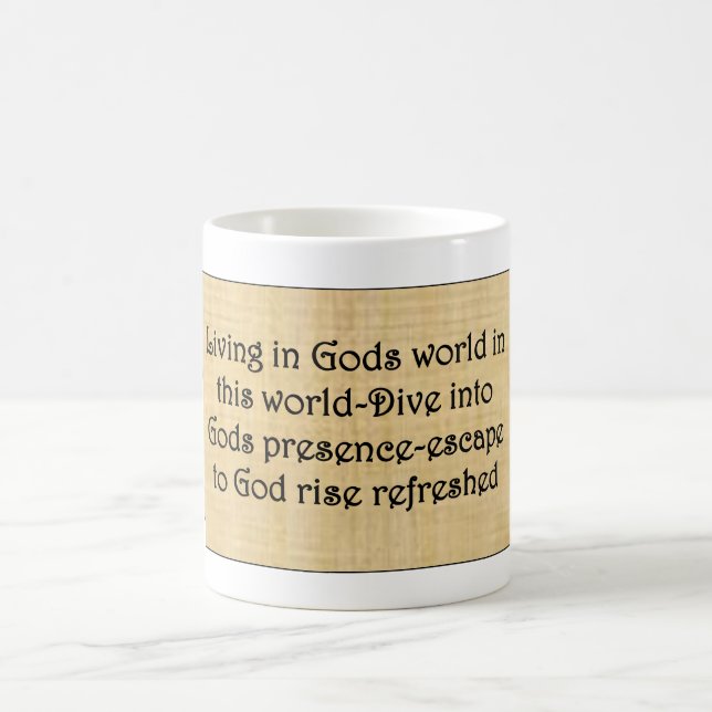 Mug 'S'échapper à Dieu' (Centre)