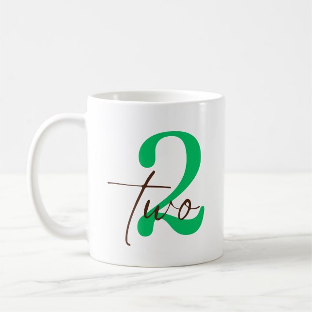 Mug Second 2 Year Anniversary with Personalization  (Gauche)