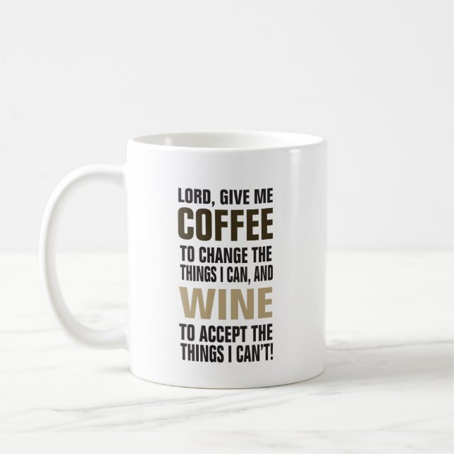 Mug Seigneur Give Me Coffee et vin ! (Gauche)