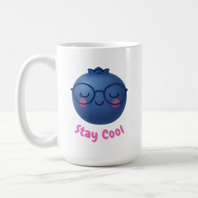 Mug Séjour Cool - TropiCool Blueberry Design (Gauche)