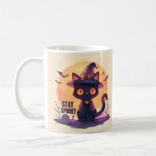 Mug Séjour Éffrayant - Citrouille Moon Cat