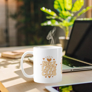 Mug Self Love Club orange humour rétro