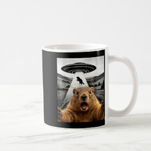Mug Selfie de marmotte avec humour d'Alien Ufo Hommes