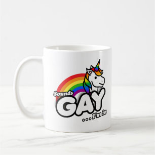 Mug Semble gay, je suis dedans - Arc-en-ciel de licorn