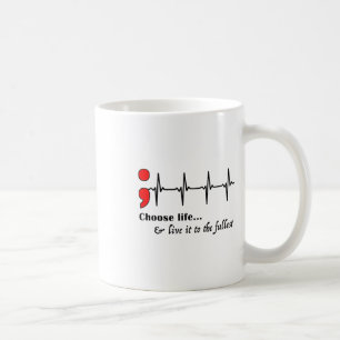 Mug Semicolon Ekg Prévention du suicide