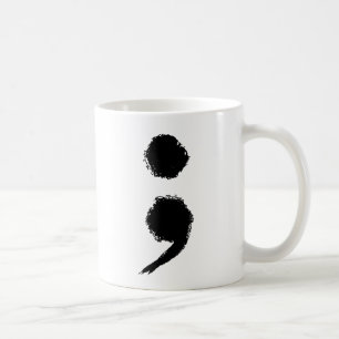 Mug Semicolon symbole Mois de sensibilisation à la san