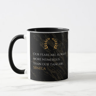 Mug Seneca's Insight : Les peurs comparées aux dangers