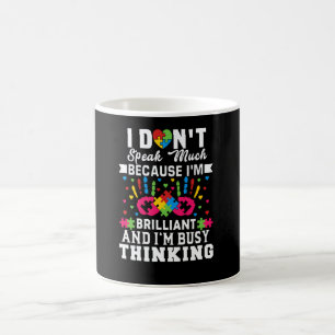 Mug Sensibilisation à l'autisme Je ne parle pas beauco