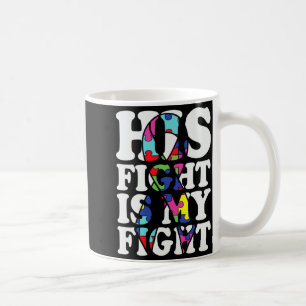 Mug Sensibilisation à l'autisme Son combat est mon com