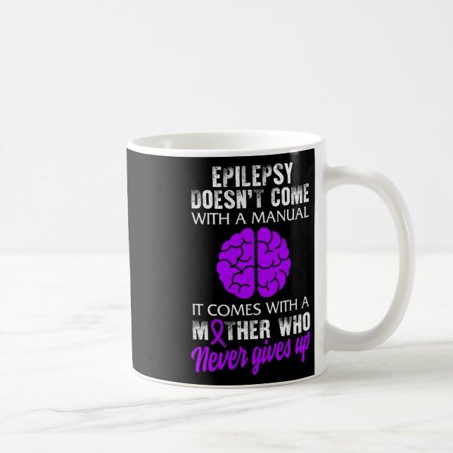 Mug Sensibilisation à l'épilepsie Mère pourpre Ribbon  (Droite)