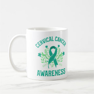 Mug Sensibilisation au cancer du col de l'utérus Ruban