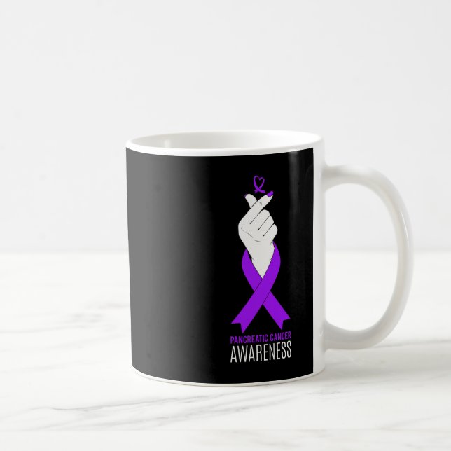 Mug Sensibilisation au cancer du pancréas Coeur du doi (Droite)