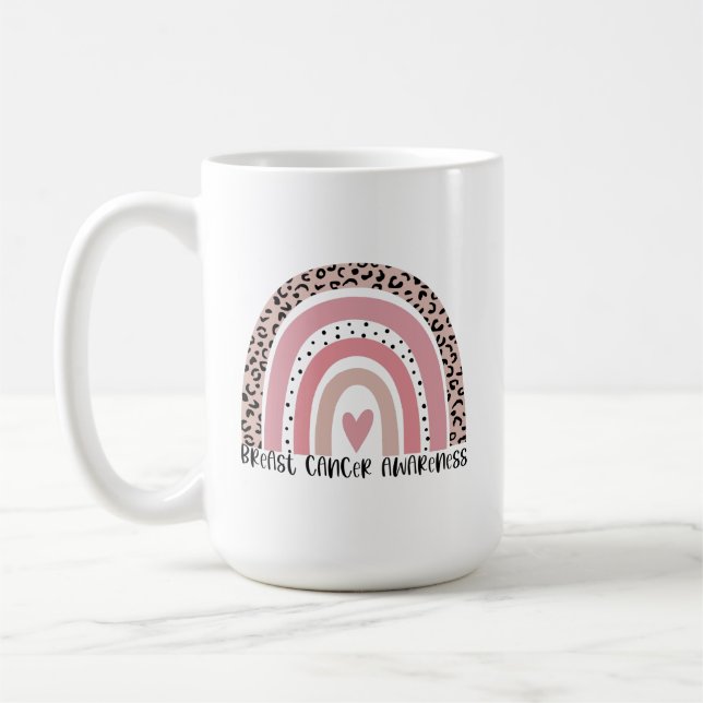 Mug Sensibilisation au cancer du sein à l'arc-en-ciel  (Gauche)