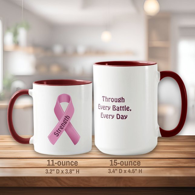 Mug Sensibilisation au cancer du sein Ruban rose (Créateur téléchargé)